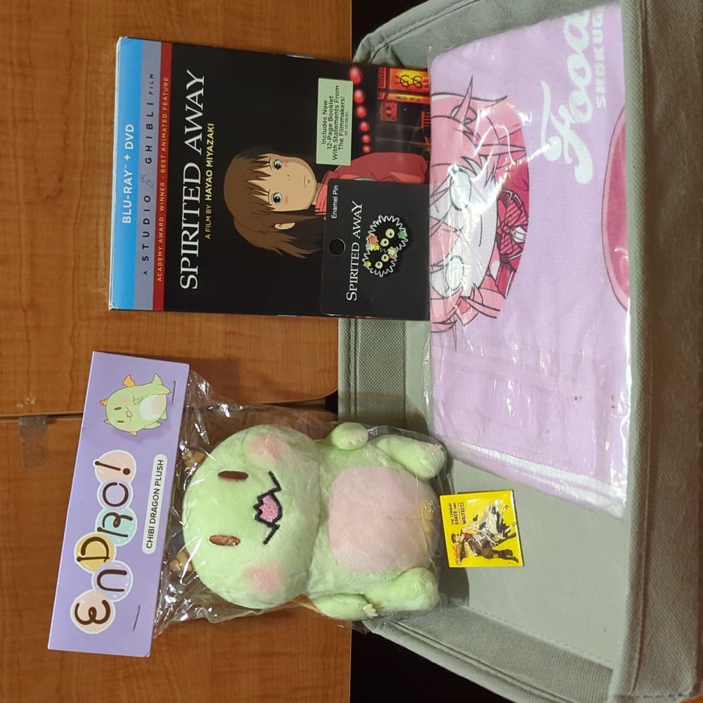 NWOT and NWT Spirited Away DVD (2 disc Blu-ray) and pin, chibi dragon plush